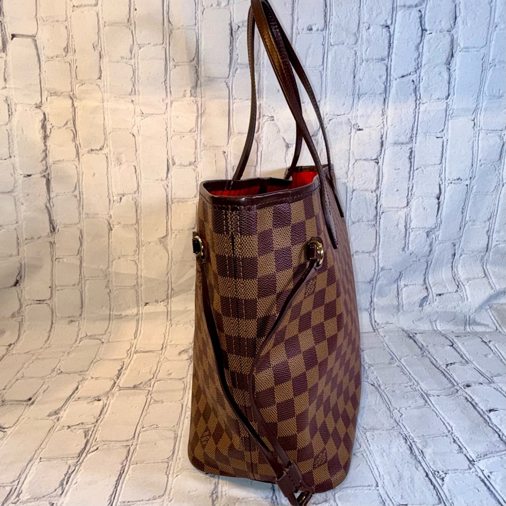 Neverfull GM Damier Ebene Tote Shoulder Bag Brown - Picture 6 of 16